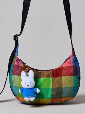 NWT Baggu Small Crescent Bag - Madras